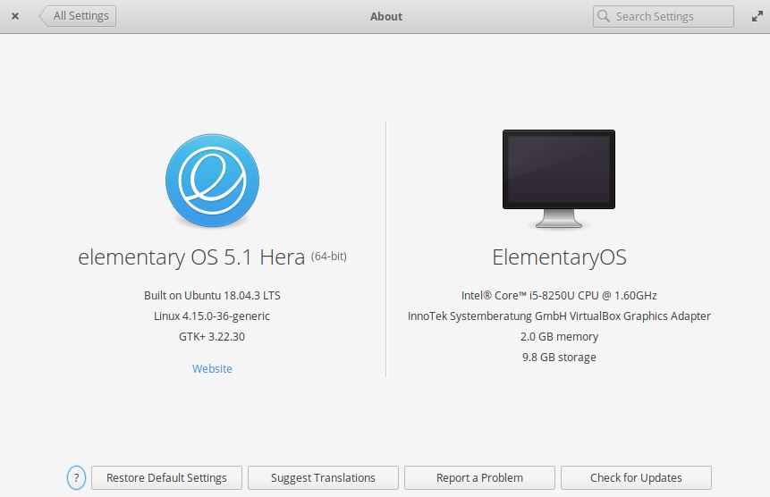 Elementary OS 5.1 Hera