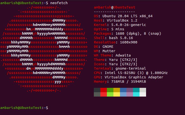 install Neofetch in Ubuntu