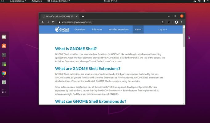 GNOME Shell extensions