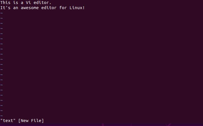 Vi - Linux text editors