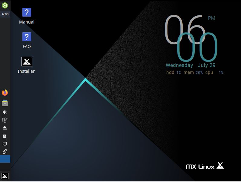 MX Linux desktop 