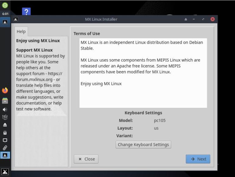 installing linux on virtualbox