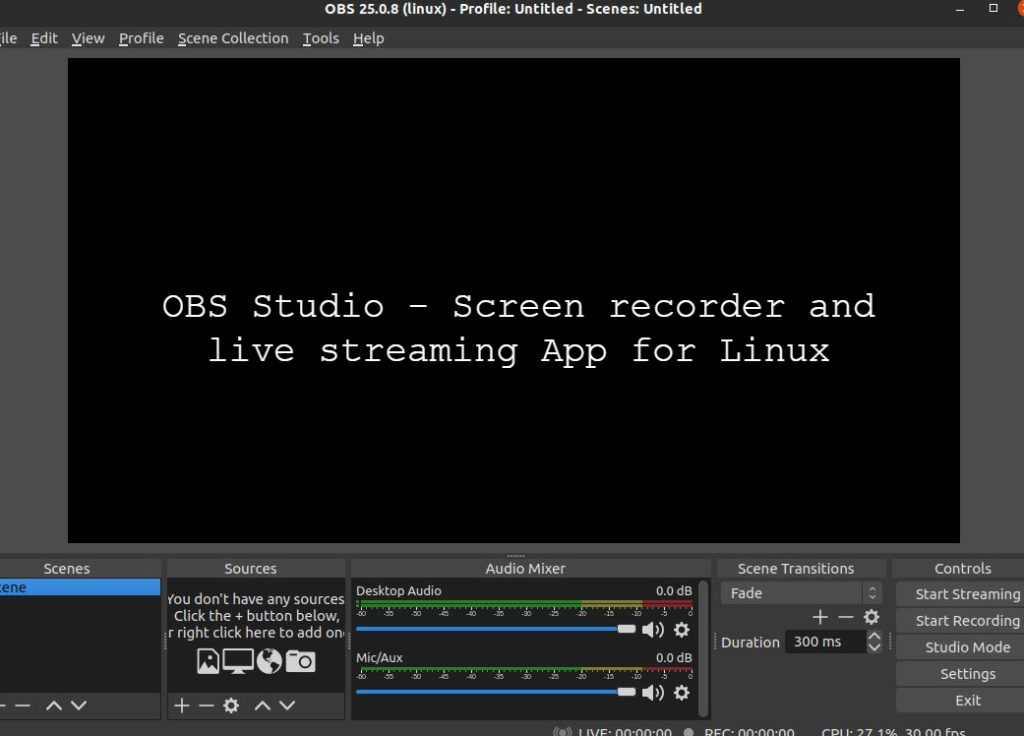 obs studio screen recording